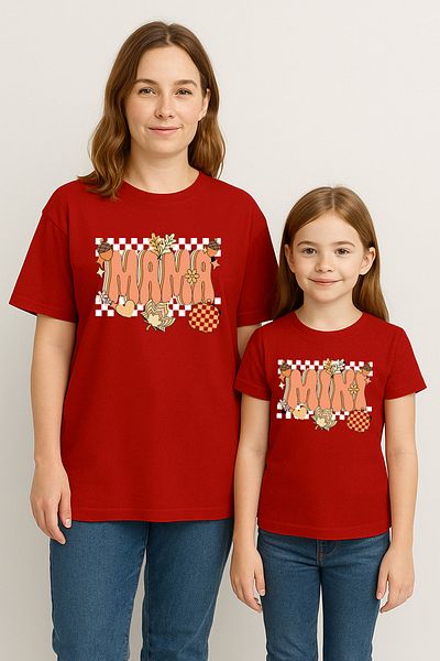 SVART WEAR Mama Mini Mother Daughter Matching T-Shirt Set T-Shirt Twin Mother Daughter Oversize Mama Mini (Single Price)
