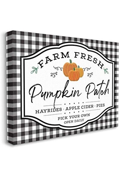 Emoda home Trove لافتة رقعة اليقطين الطازجة من Farm Fresh Pumpkin Patch باللو...