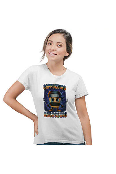 OEM Tricou Femei Brainrot Cappuccino Assassino Ninja