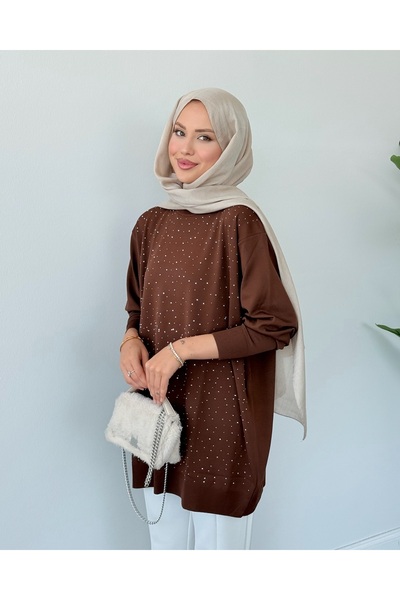 Genel Markalar Taşlı Merserize Tunik