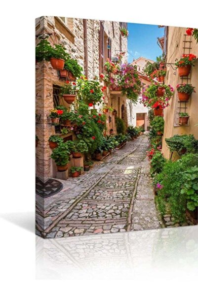 Emoda home Trove لوحة فنية جدارية لمدينة زهور إيطالية، تصوير طبيعي، صورة نبات...