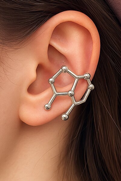 TAKIŞTIR Silver Color Ysx Ear Cuff (Single)