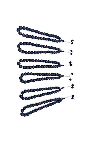 M.A Traders Black Zaytoon Olive Wood Prayer Beads/Tasbih – 33 Beads Rosary – 6 Pieces Set – 10mm Bead Size