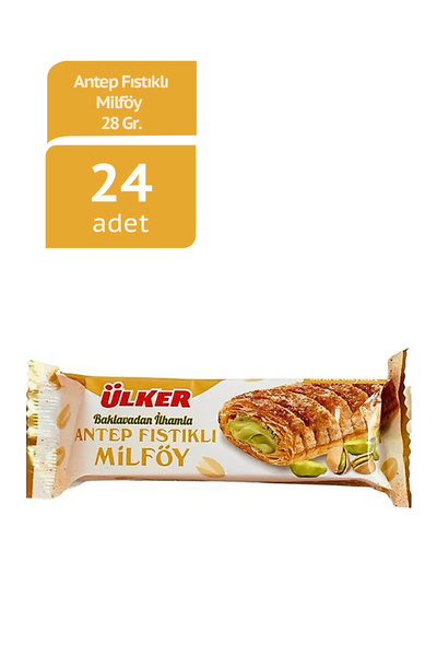 Ülker KAT KAT TAT Antep Fıstıklı Kremalı Milföy - 28 gram - 24 Adet