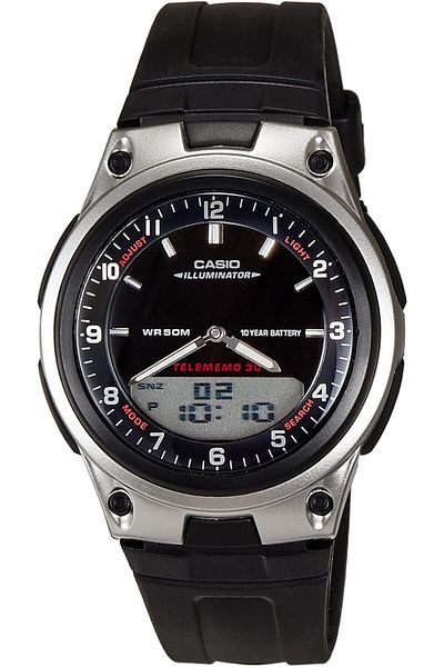 Casio Men's Watch - AW-80-1AVDF Black Dial, Black Band