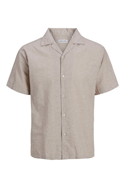 Jack & Jones Solid Resort Collar Short Sleeve Shirt