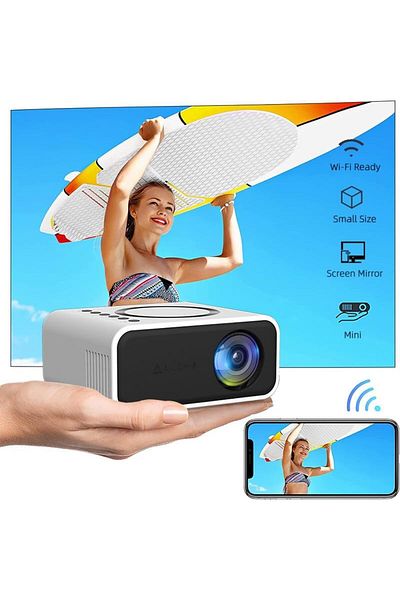 Generic CENXI Portable Mini Projector with Wifi for iPhone Android Phone Win10 Laptop