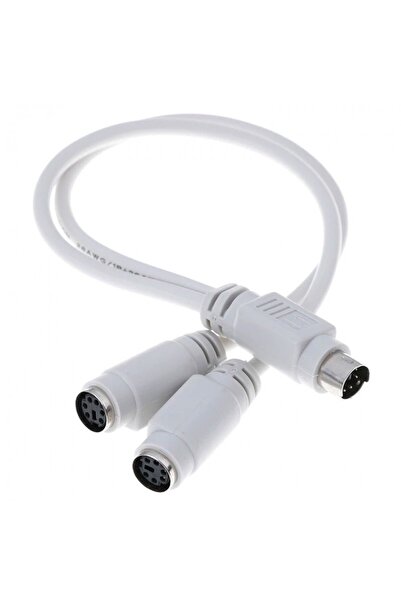 Leonpro Ps2 çoğaltıcı Y splitter kablo mini din ps2 6 pin splitter kablo