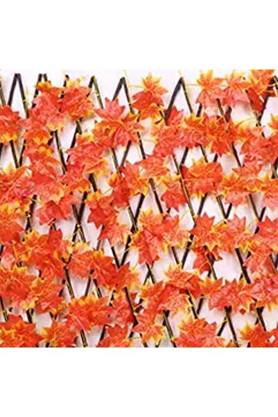 genric FFD Bamboo Wooden Fence with Orange Maple Leaves
