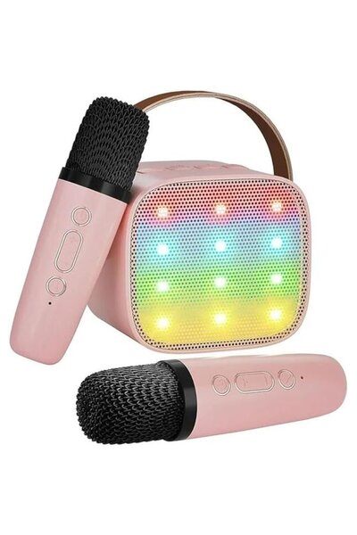onix Microfon karaoke Onix, wireless, roz, 1500mAh, dinamic