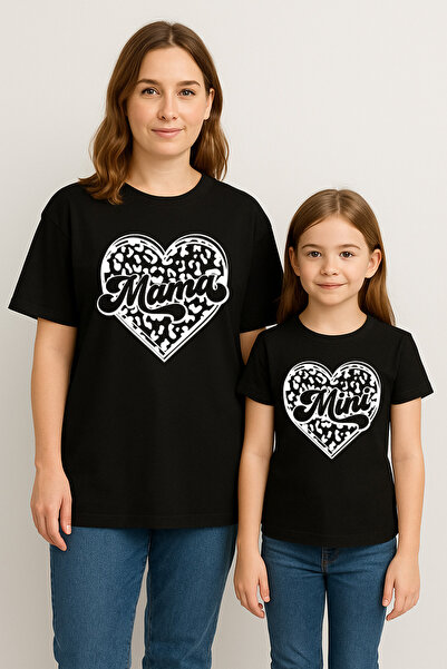 SVART WEAR MAMA MINI Set de tricouri combinat pentru mamă și fiică tricou Twin Mother Daughter Kids supradimensionat MAMA MINI (PRET SOLITOR)