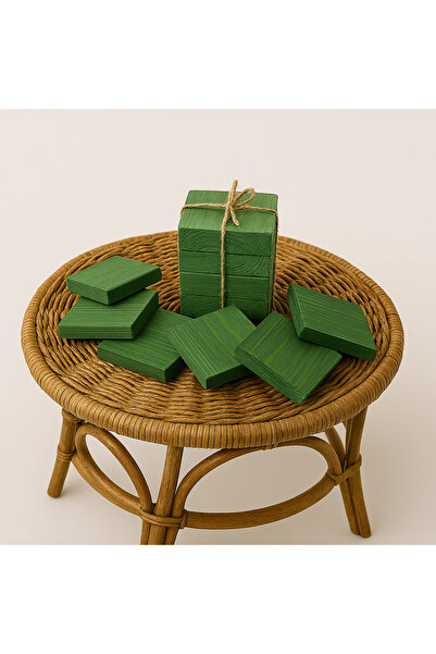 DemCey Home Wooden Coasters 8X8 cm Set of 6