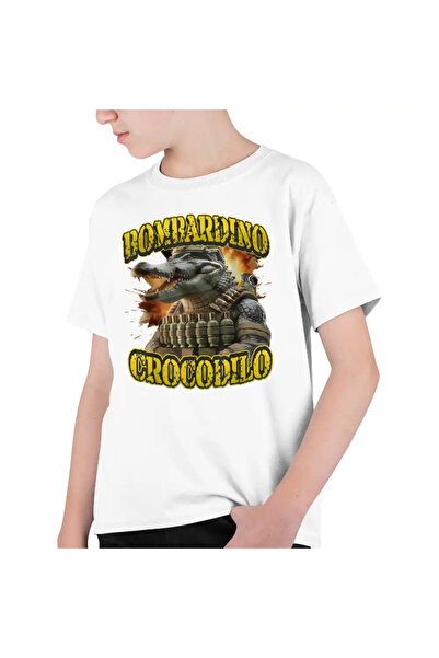 OEM Tricou Copii Baieti Brainrot Crocodilo Bombardino