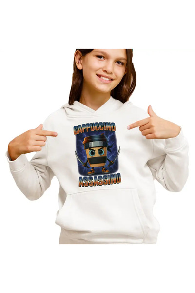 OEM Hanorac Copii Fete Brainrot Cappuccino Assassino Ninja
