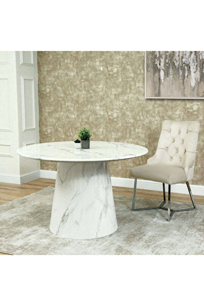 Vanity Living Dining Table - Acerra Marble Black and White 4 Seater
