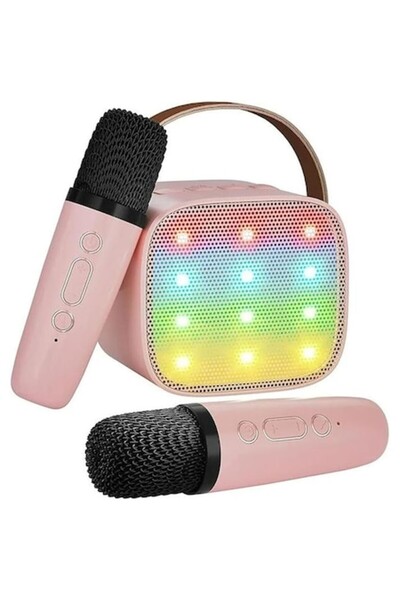 onix Microfon karaoke Onix, wireless, roz, 1500mAh, dinamic