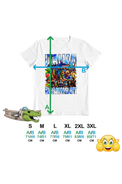 OEM Men's T-Shirt Brainrot Italian Retro Meme Shark