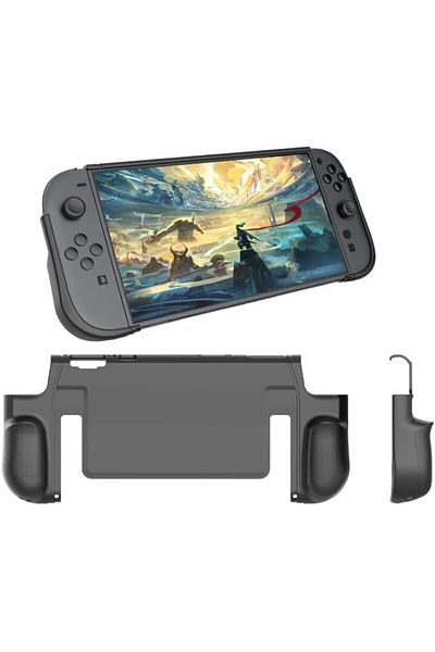Generic جراب CENXI ذو القبضة المزدوجة المصمم لجهاز Nintendo Switch 2، جراب واقٍ محمول باليد مع قبضة مريحة