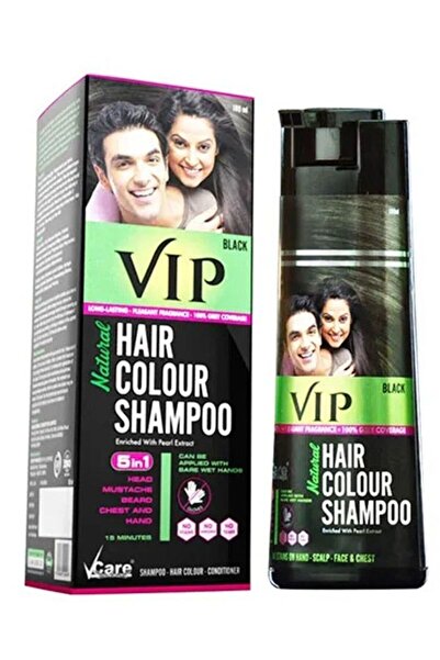 Vip Natural Hair Colour Shampoo Black 180ml