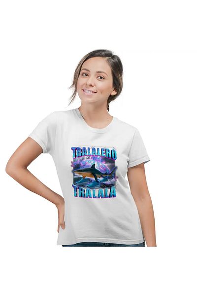 OEM Women's T-shirt Brainrot Shark Tralalero Tralala