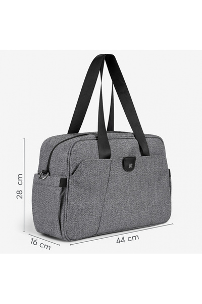 Kikka Boo KikkaBoo Chelsea 2025 Grey stroller bag with elastic side pockets, 2 thermal compartments