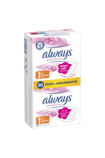 Always Absorbante Sensitive White DuoPack Size 1
