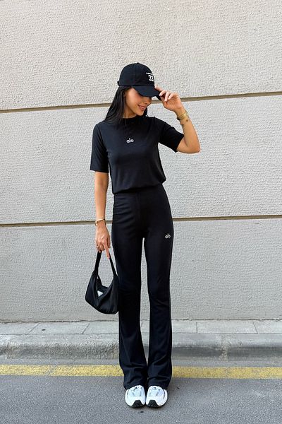 Seda Yalçın Atelier Black Modal T-Shirt Spanish Leggings Set