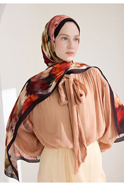 Freshscarfs Sweet Peony Flowery Viscose Shawl Black