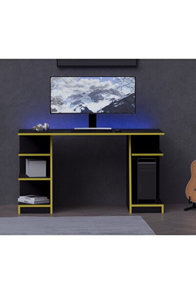 Alfimo Mobilya KRONOS OYUNCU MASASI - BİLGİSAYAR MASASI - GAMER MASASI - 59x136 Cm AFM180