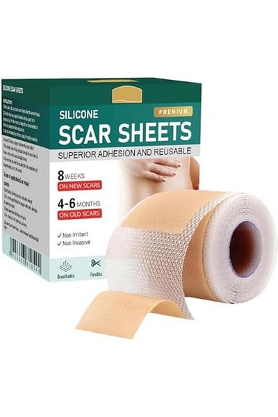 NECOMI Silicone Scar Sheet (1.6'' x 60'' Roll - 1.5M), Professional Silicone Scar Tape