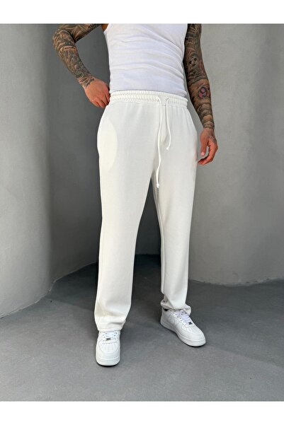 KağanKY Λευκή φόρμα F κοτλέ Baggy