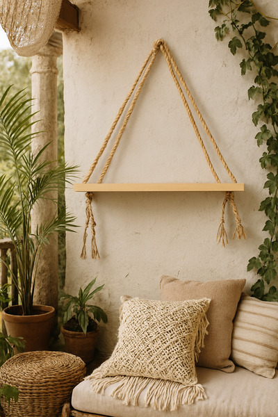 DemCey Home Ahşap Duvar Rafı Tekli Renkli