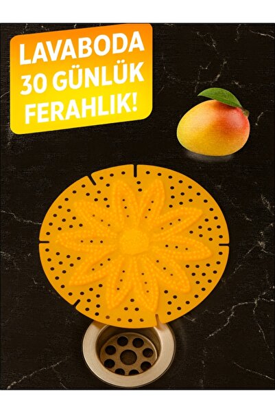 COZLEY Süzgeçli Mango Kokulu Banyo Mutfak Lavabo Gider Kapağı Kokulu Gider Kapatıcı Koku Önleyici