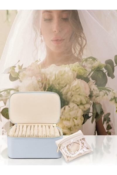 newnet Nwn-6 Jewelry & Gold Box - Jewelry Box Portable Jewelry Storage Box + 12 Pcs Pouch Gift