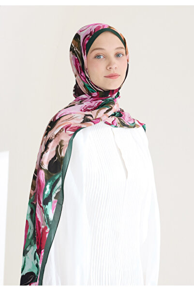 Fresh روزي فلوش شال فيسكوز أخضر