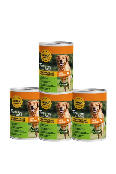 Mikan Hrană umedă pentru câini cu pui 4x1240g