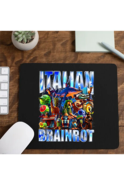 OEM Mousepad Brainrot Italian Retro Meme Shark