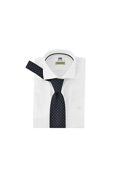 BOSS Erkek %100 İpek Mikro Desenli Lacivert Kravat 50545600-404