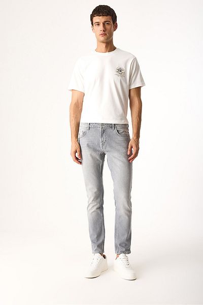 VENA Daniel Ice Gray Straight Fit Jean Trousers