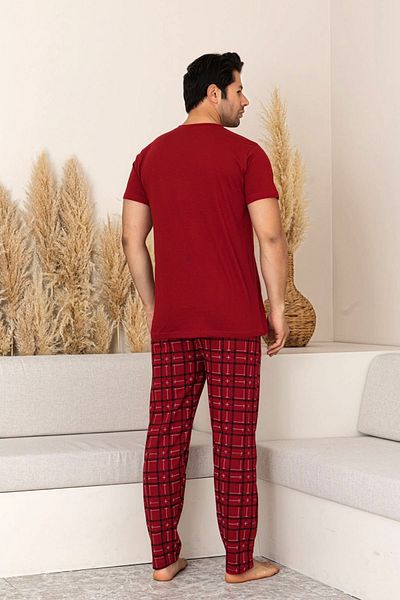 BRAXELL Nisanca Summer Short Sleeve 100% Cotton Men's Pajama Set - Father's Day Special Series