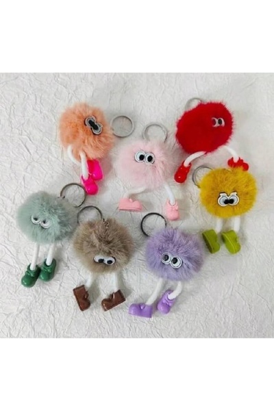 Generic سلسلة مفاتيح لطيفة من القطيفة الناعمة، دمية وحش كرتونية ذات أرجل طويل...