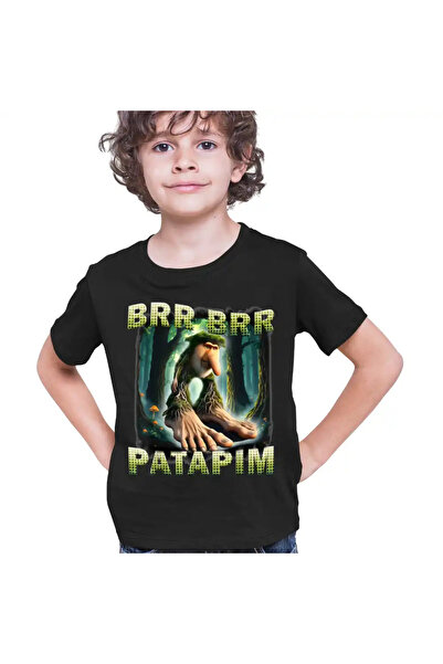 OEM Tricou Copii Baieti Brainrot Brr Brr Patapim Meme