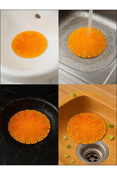 COZLEY Süzgeçli Mango Kokulu Banyo Mutfak Lavabo Gider Kapağı Kokulu Gider Kapatıcı Koku Önleyici