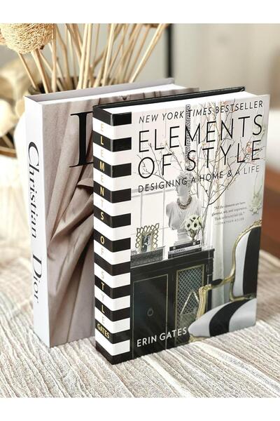 BGV HOME مجموعة صناديق الكتب المزخرفة مكونة من قطعتين (D/EL)