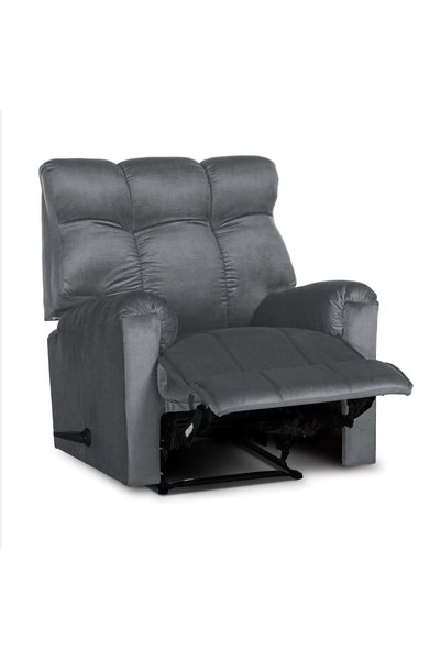 BACK COMFORT Prime Velvet Rocking Recliner, Adjustable Back & Footrest