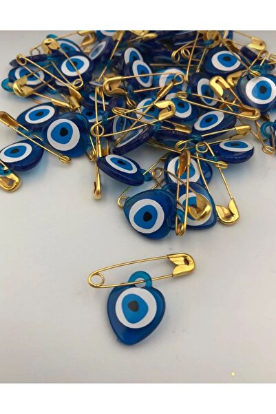 iğne izi Kalpli Nazar Boncuğu Çengelli Iğneli, Mevlid, Çeyiz, Bohça için naza...