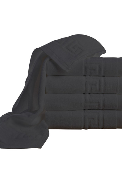 MADOR Set of 3 black towels – 30×50, 50×90, 70×140 cm – 500 g/m² – 100% cotton