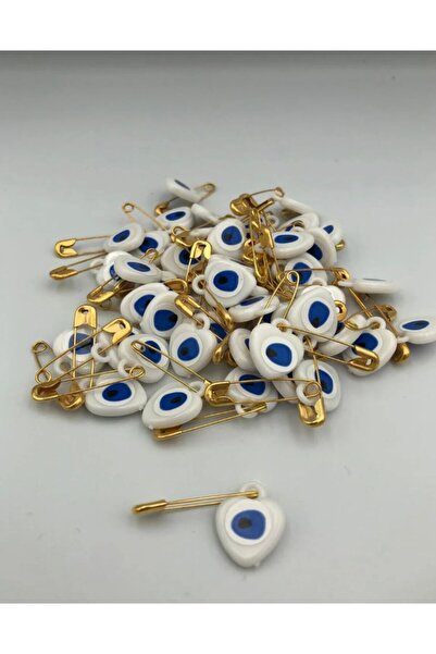 iğne izi Kalpli Nazar Boncuğu Çengelli Iğneli, Mevlid, Çeyiz, Bohça için naza...