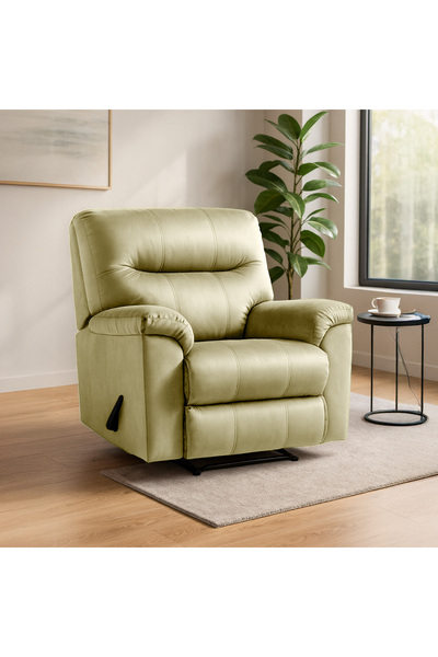 BACK COMFORT Cozy Cloud Velvet Rocking Swivel Recliner, Adjustable Back