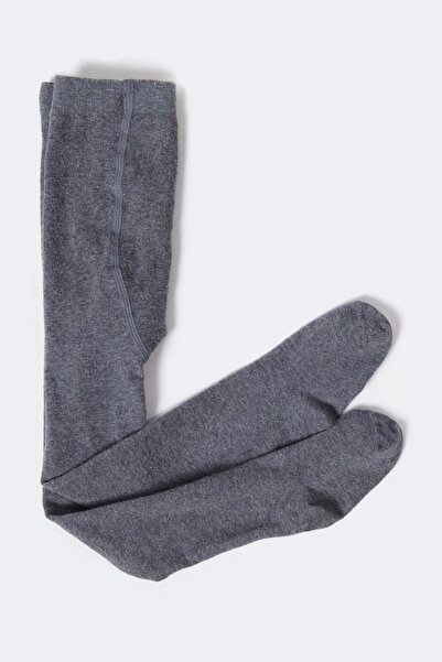 Katia&Bony جوارب طويلة قطنية أساسية للأطفال باللون الرمادي الميلانج